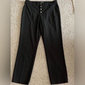 Karl Lagerfeld Paris Black Button Dress Pants SZ 12 EUC